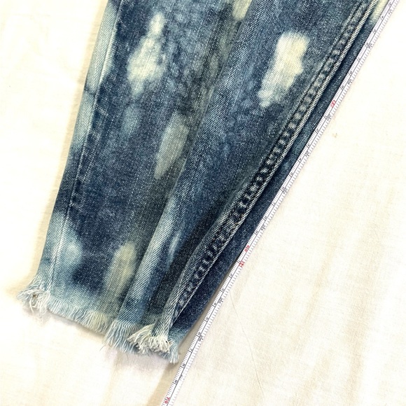 Upcycled Raw Hem Reverse Dyed Jegging Jeans Size 22 - Picture 7 of 13